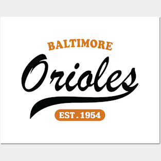 Baltimore Orioles Classic Style Posters and Art